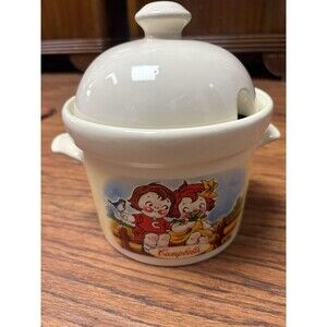 Campbell's Soup Stoneware Tureen/Bowl with Lid  1998 Houston Harvest